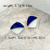 Wholesale Women's Stainless Steel Geometric Vintage Fashion Electroplated Earrings