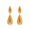 Wholesale Women's Stainless Steel Geometric Water Drop Earrings With Electroplating Light Luxury Niche Style