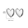 Wholesale Women's Stainless Steel Geometric Wave Pattern Electroplated Heart Earrings