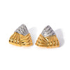 Wholesale Women's Stainless Steel Geometric Wind Earrings With Electroplating Treatment