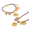 Wholesale Women's Stainless Steel Geometric Woven Rope Pendant Necklace With 18K Plating