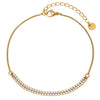 Wholesale Women's Stainless Steel Geometric Zircon Anklet Simple Fashion