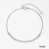 Wholesale Women's Stainless Steel Geometric Zircon Anklet Simple Fashion