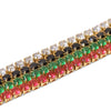 Wholesale Women's Stainless Steel Geometric Zircon Inlaid Bracelet With Gold Chain