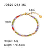 Wholesale Women's Stainless Steel Geometric Zircon Inlaid Bracelet With Gold Chain