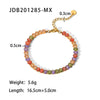 Wholesale Women's Stainless Steel Geometric Zircon Inlaid Bracelet With Gold Chain
