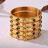 Wholesale Women's 316L Stainless Steel Glass Zircon Butterfly Flower Bracelet With Electroplating And Simple Geometric Style