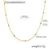 Wholesale Women's 316L Stainless Steel Glazed Beads And 316L Stainless Steel Dolphin Pendant Clavicle Chain With Geometric And Animal Patterns Electroplated Bohemian Style