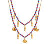 Wholesale Women's 316L Stainless Steel Glazed Beads And 316L Stainless Steel Dolphin Pendant Clavicle Chain With Geometric And Animal Patterns Electroplated Bohemian Style