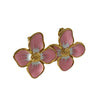 Wholesale Women's Stainless Steel Gold Plated Flower Geometric Earrings And Ring Set