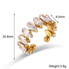 Wholesale Women's Stainless Steel Gold Plated Full Diamond Opening Bracelet With Adjustable Diamond Zircon Ring And Electroplating Treatment
