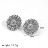 Wholesale Women's Stainless Steel Gold Plated Geometric And Floral Pattern Earrings