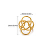 Wholesale Women's Stainless Steel Gold Plated Inlaid With Gold Geometric Fruit Pattern Open Ring Accessories