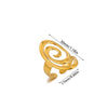 Wholesale Women's Stainless Steel Gold Plated Inlaid With Gold Geometric Fruit Pattern Open Ring Accessories