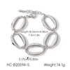 Wholesale Women's Stainless Steel Gold Plated Irregular Geometric Hollowout Bracelet Jewelry