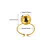 Wholesale Women's Stainless Steel Gold Plated Sunflower Butterfly Snake Open Ring