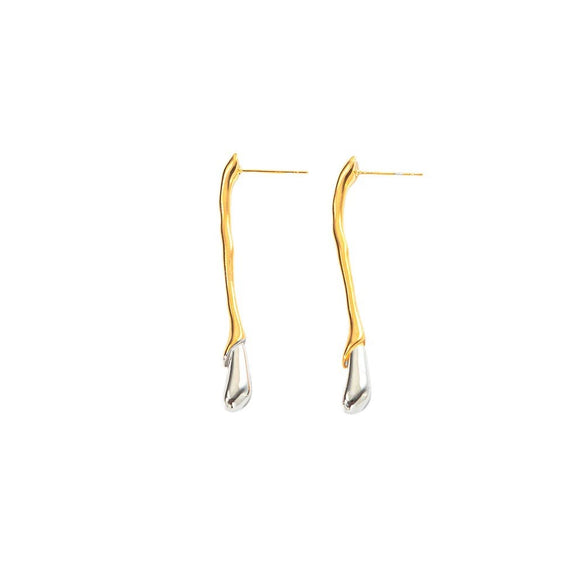 Wholesale Women's Stainless Steel Golden Crescent Geometric U Shaped Fashion Minimalist Electroplated Niche Earrings