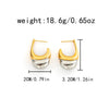 Wholesale Women's Stainless Steel Golden Crescent Geometric U Shaped Fashion Minimalist Electroplated Niche Earrings