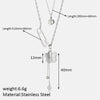 Wholesale Women's Stainless Steel Goldplated Butterfly Pendant Necklace With Bamboo Chain And Insect Pattern