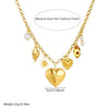 Wholesale Women's Stainless Steel Goldplated Engraved Heartshaped Leopard Print Pendant Necklace With Oshaped Chain