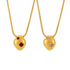 Wholesale Women's Stainless Steel Goldplated Ferris Wheel Irregular Shaped Inlaid Geometric Zircon Clavicle Necklace And Earrings Set