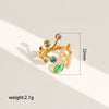 Wholesale Women's Stainless Steel Goldplated Flower Openended Stackable Ring