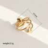 Wholesale Women's Stainless Steel Goldplated Flower Openended Stackable Ring