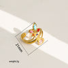 Wholesale Women's Stainless Steel Goldplated Flower Openended Stackable Ring