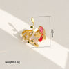 Wholesale Women's Stainless Steel Goldplated Flower Openended Stackable Ring