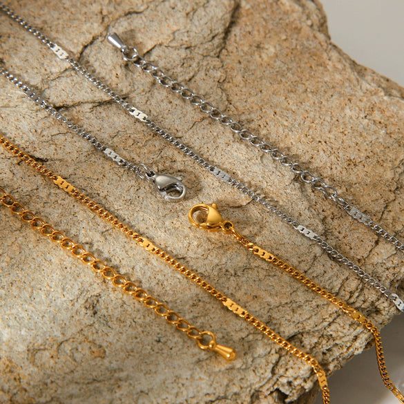 Wholesale Women's Stainless Steel Goldplated Geometric Fashionable Allmatch Clavicle Necklace