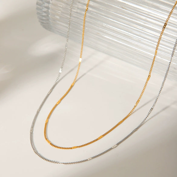 Wholesale Women's Stainless Steel Goldplated Geometric Fashionable Allmatch Clavicle Necklace