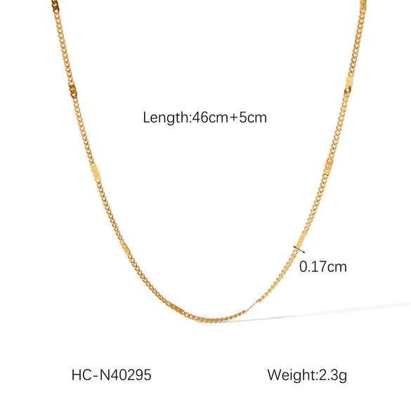 Wholesale Women's Stainless Steel Goldplated Geometric Fashionable Allmatch Clavicle Necklace