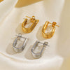 Wholesale Women's Stainless Steel Goldplated Geometric Irregular Stud Earrings