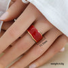 Wholesale Women's Stainless Steel Goldplated Geometric Oildrip Adjustable Open Nonfading Ring