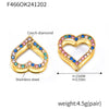 Wholesale Women's 316L Stainless Steel Handmade Inlaid Doublesided Love Zircon Earrings With Geometric Pattern And Electroplating Design