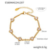 Wholesale Women's 316L Stainless Steel Handmade Inlaid Geometric Zircon Bracelet Pvd Plated 18K Gold Color