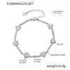 Wholesale Women's 316L Stainless Steel Handmade Inlaid Geometric Zircon Bracelet Pvd Plated 18K Gold Color