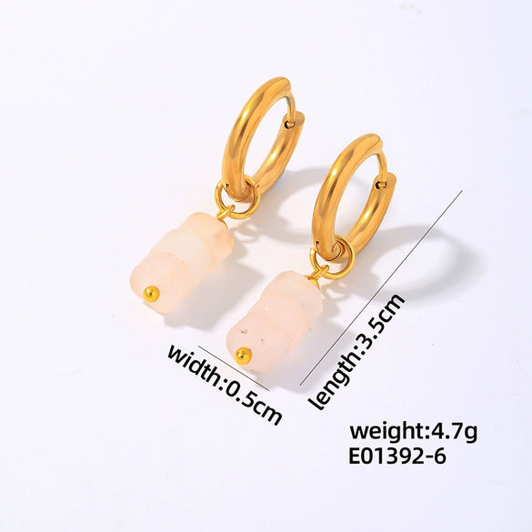 Wholesale Women's Stainless Steel Handmade Simple Allmatch Earrings With Original Design