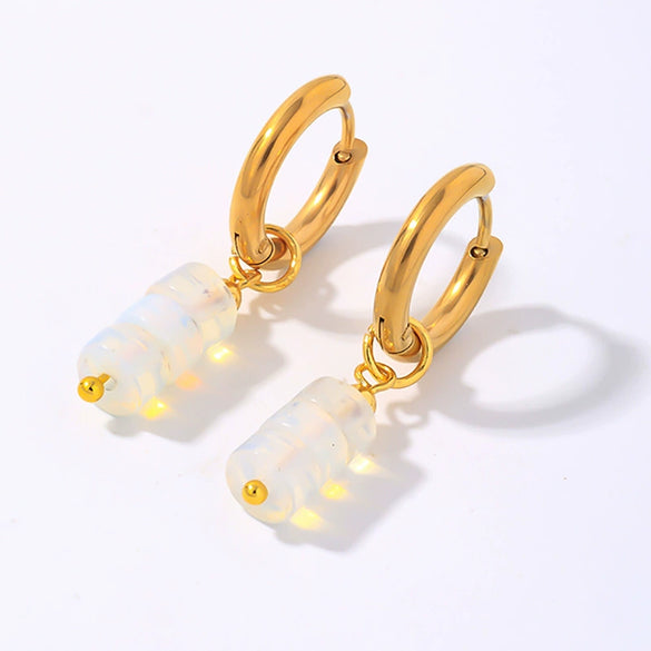 Wholesale Women's Stainless Steel Handmade Simple Allmatch Earrings With Original Design