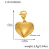 Wholesale Women's Stainless Steel Heart Geometric Pattern Electroplated Luxury Style Pendant Bracelet