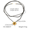 Wholesale Women's Stainless Steel Heart Geometric Pendant Necklace With Wax Rope Chain Electroplated