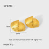 Wholesale Women's Stainless Steel Heart Geometric Real Gold Plated Earrings