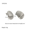 Wholesale Women's Stainless Steel Heart Geometric Real Gold Plated Earrings