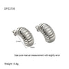 Wholesale Women's Stainless Steel Heart Geometric Real Gold Plated Earrings