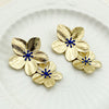 Wholesale Women's Stainless Steel Heart Pattern Electroplated Earrings