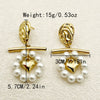 Wholesale Women's Stainless Steel Heart Pattern Electroplated Earrings