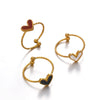 Wholesale Women's Stainless Steel Heart Ring Simple Style With Electroplating Design