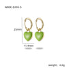Wholesale Women's Stainless Steel Heart Shape Electroplated Dripping Oil Design Earrings