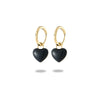 Wholesale Women's Stainless Steel Heart Shape Electroplated Dripping Oil Design Earrings