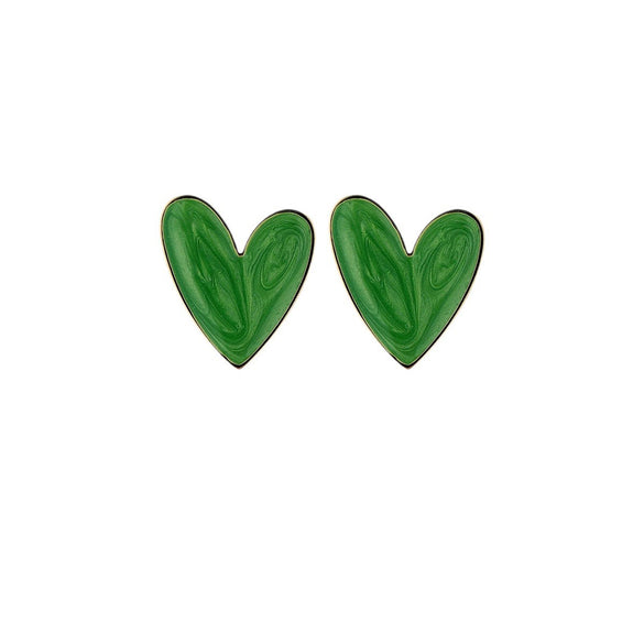 Wholesale Women's Stainless Steel Heart Shape Electroplated French Retro Niche Design Light Luxury Exquisite Earrings
